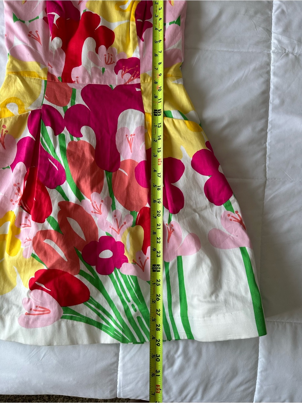 Lilly Pulitzer Blossom Strapless Dress Lavish Lilly Floral Flare Pockets Size 6 - Picture 5 of 8